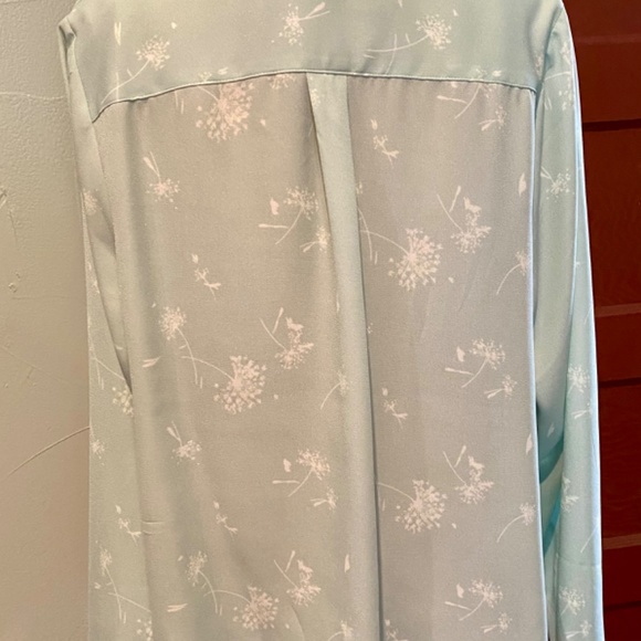 SOFT AQUA  BLOUSE LARGE NWT AVA VIV NEW XL 14/16 NWOT - Picture 4 of 4